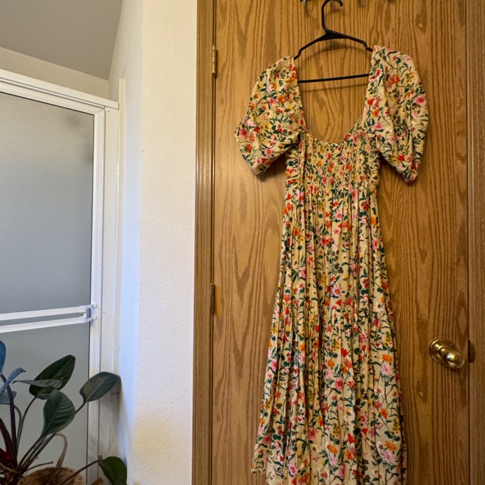 Balielf Lilit Cream Ruffled Tiered Midi Sundress - Picture 8 of 9